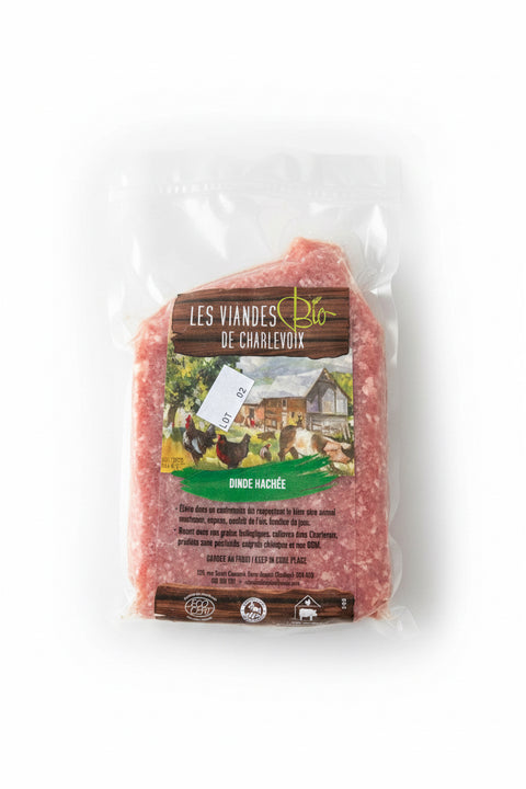 Dinde hachée biologique (470g525g)