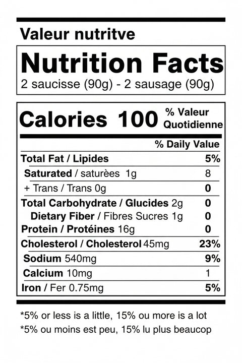 Natural Frankfurter Sausages (5un)