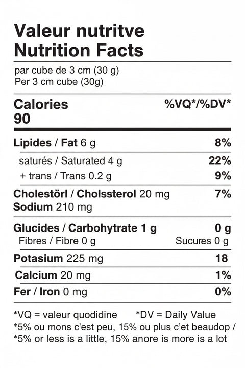 Organic Cheddar Light Medium Cheese 18% M.F (200g)