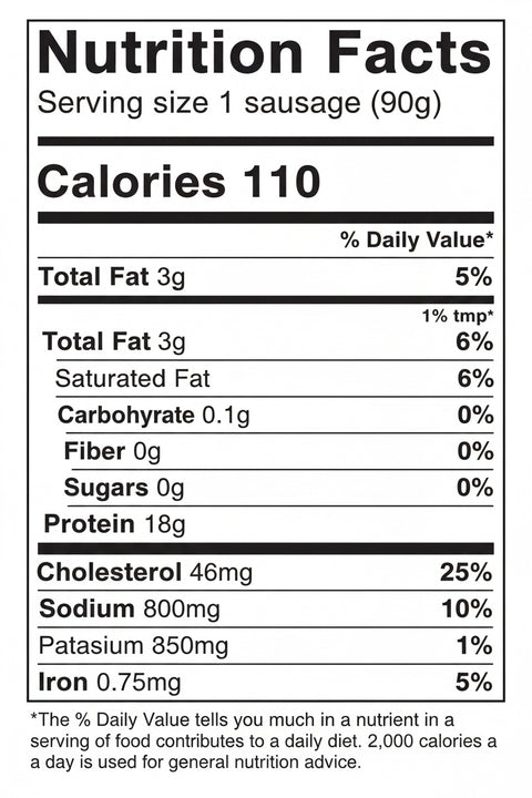 Saucisses - Miel et Ail ~275g