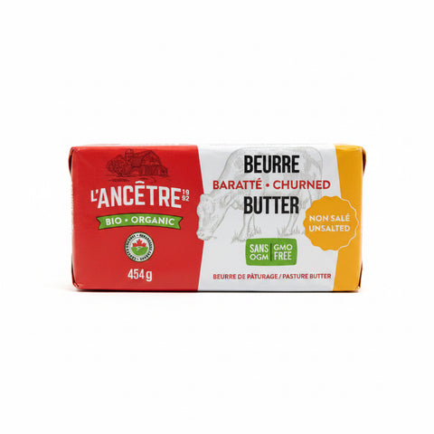 Beurre non salé biologique MF 80 % (454 g)