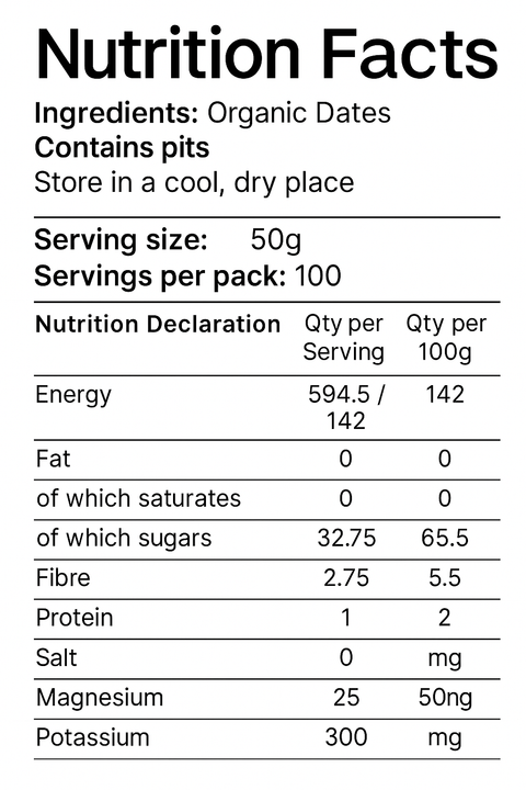 Dattes Medjool biologique