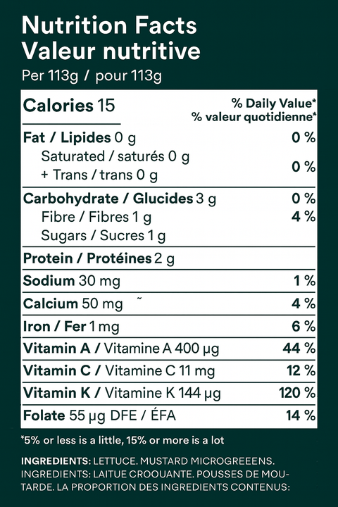 Mélange de micro-pousses printanières (113 g) - Sans pesticides