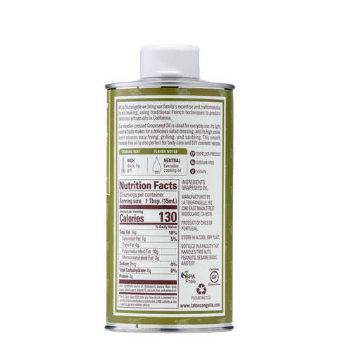 La Tourangelle Expeller Pressed Grapeseed Oil- 500 ml